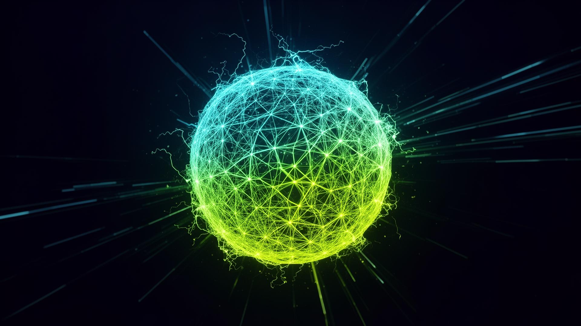 Electric mesh — abstract growth visualization